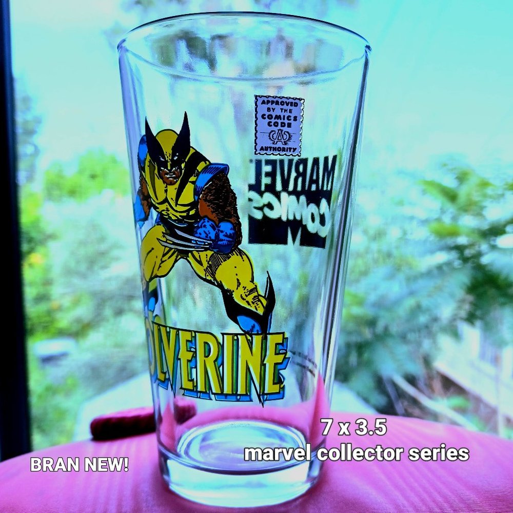 Marvel comic wolverine collectors glass